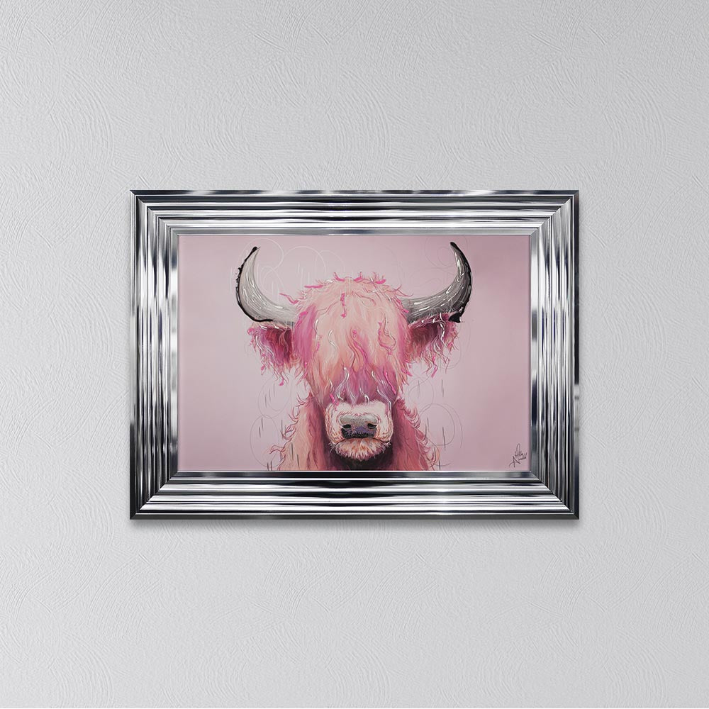 Candy Floss Cow Framed Wall Art