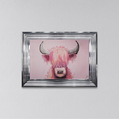 Candy Floss Cow Framed Wall Art