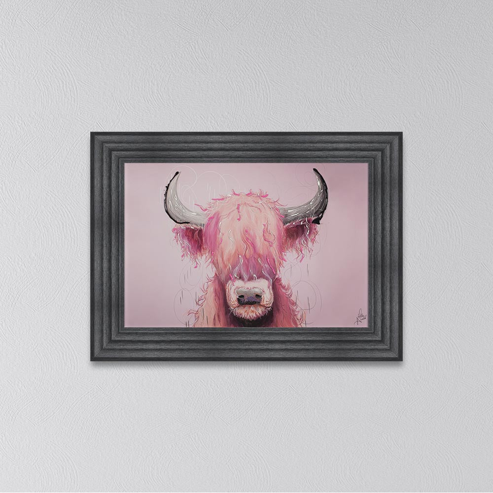 Candy Floss Cow Framed Wall Art