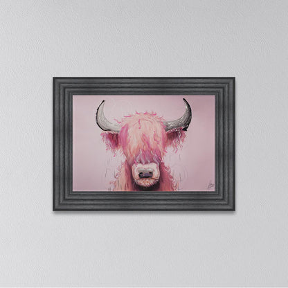 Candy Floss Cow Framed Wall Art