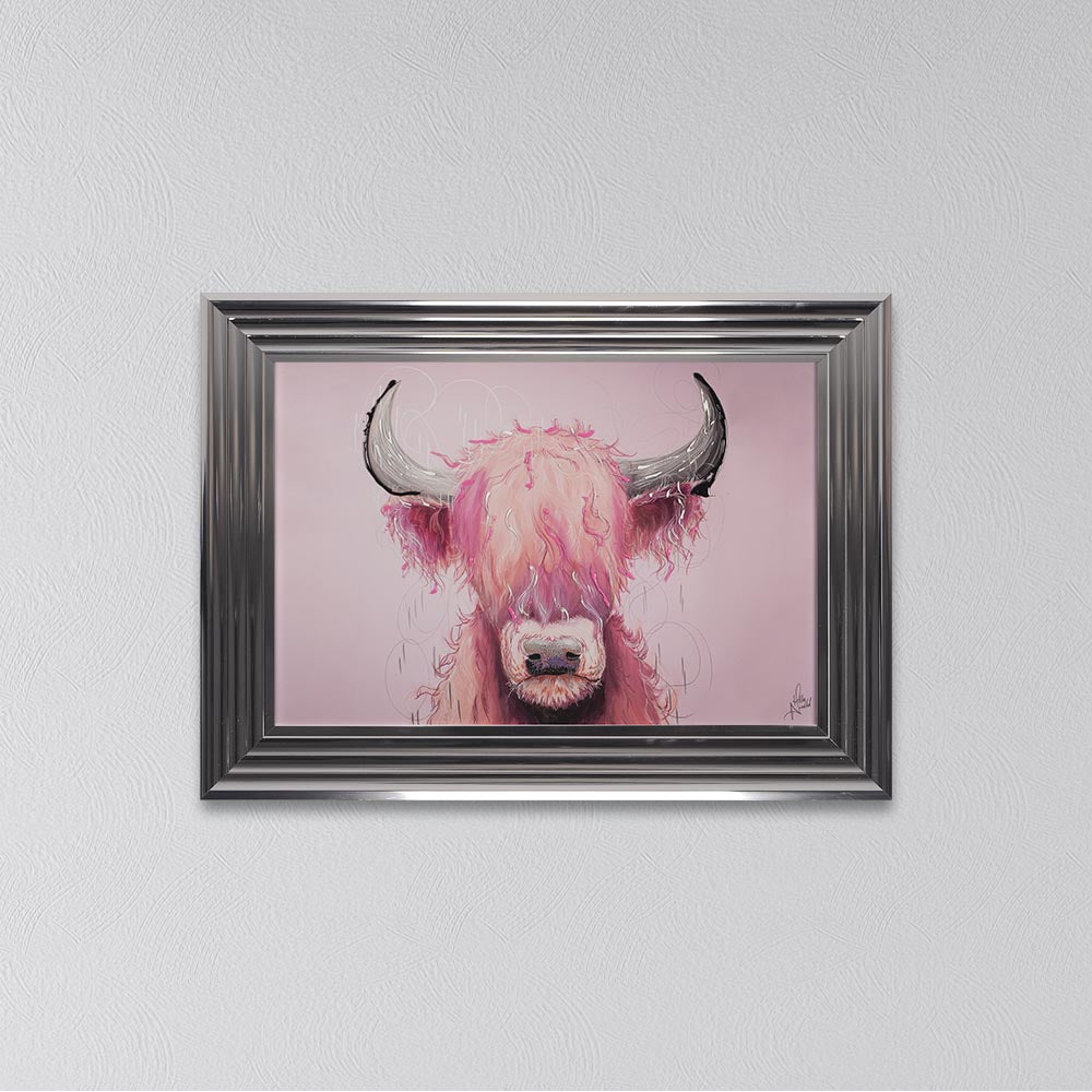 Candy Floss Cow Framed Wall Art