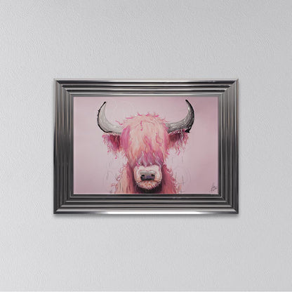 Candy Floss Cow Framed Wall Art