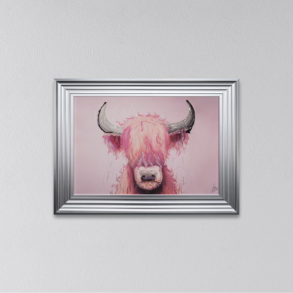 Candy Floss Cow Framed Wall Art