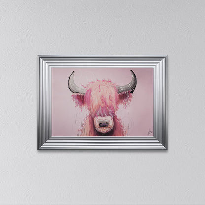 Candy Floss Cow Framed Wall Art