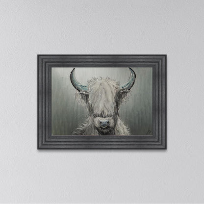 Sterling Silver Cow Framed Wall Art