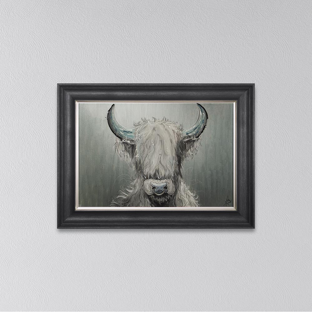 Sterling Silver Cow Framed Wall Art