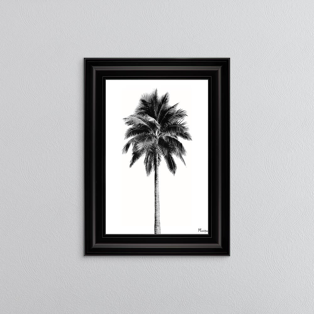 Black And White Palm Trees 1 Framed Wall Art