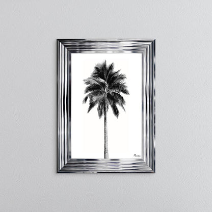 Black And White Palm Trees 1 Framed Wall Art