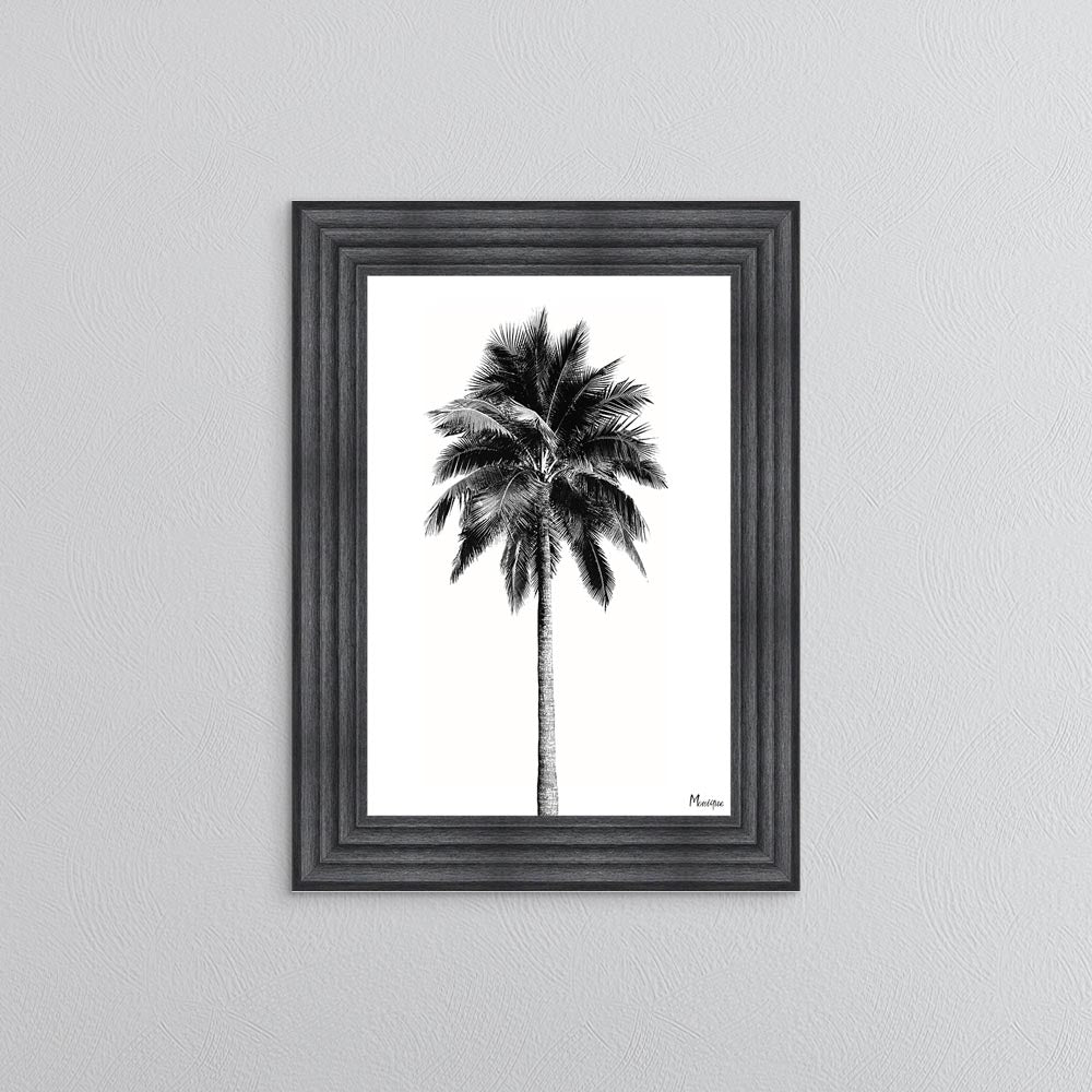 Black And White Palm Trees 1 Framed Wall Art