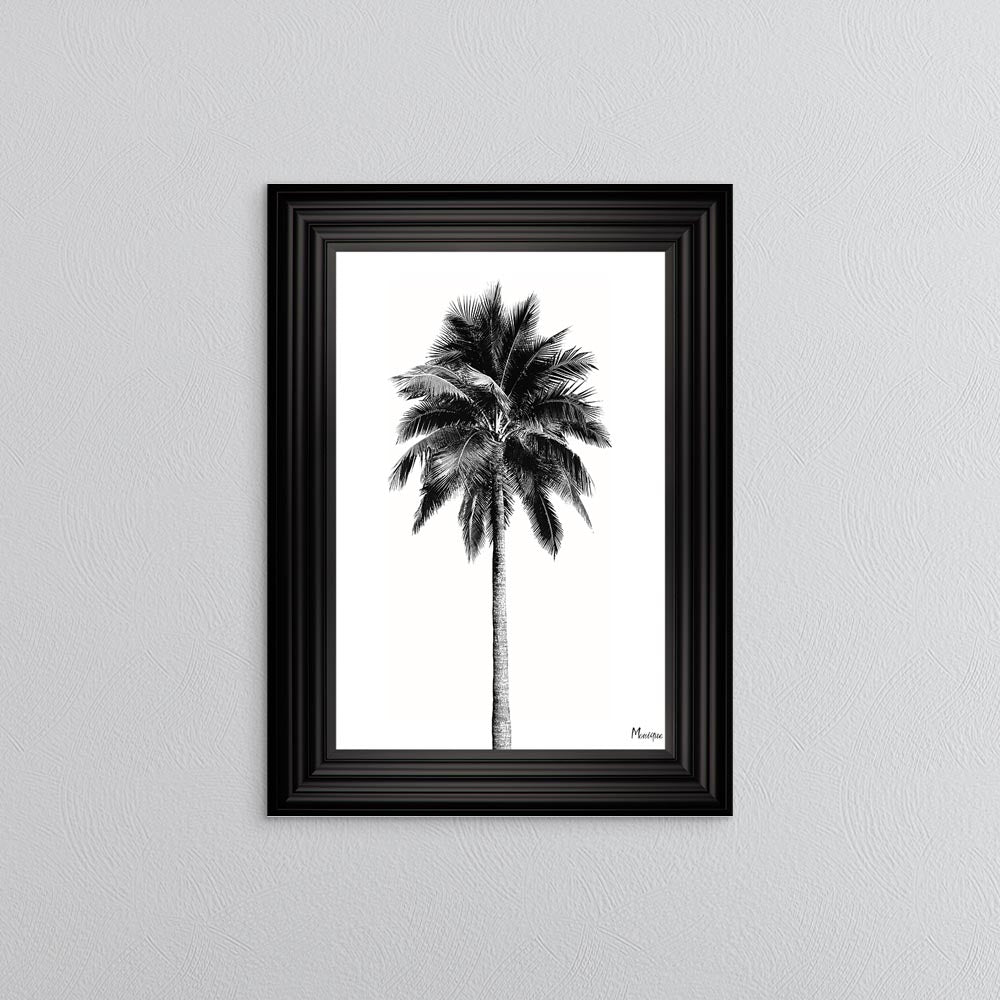 Black And White Palm Trees 1 Framed Wall Art