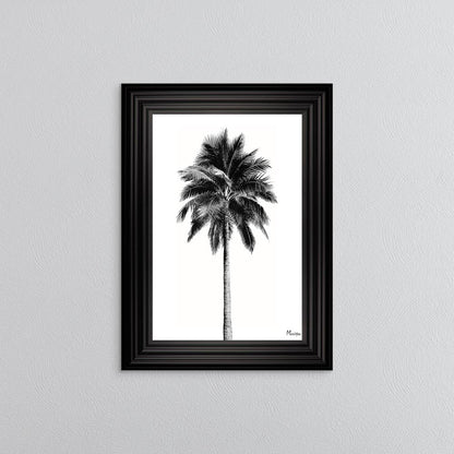 Black And White Palm Trees 1 Framed Wall Art