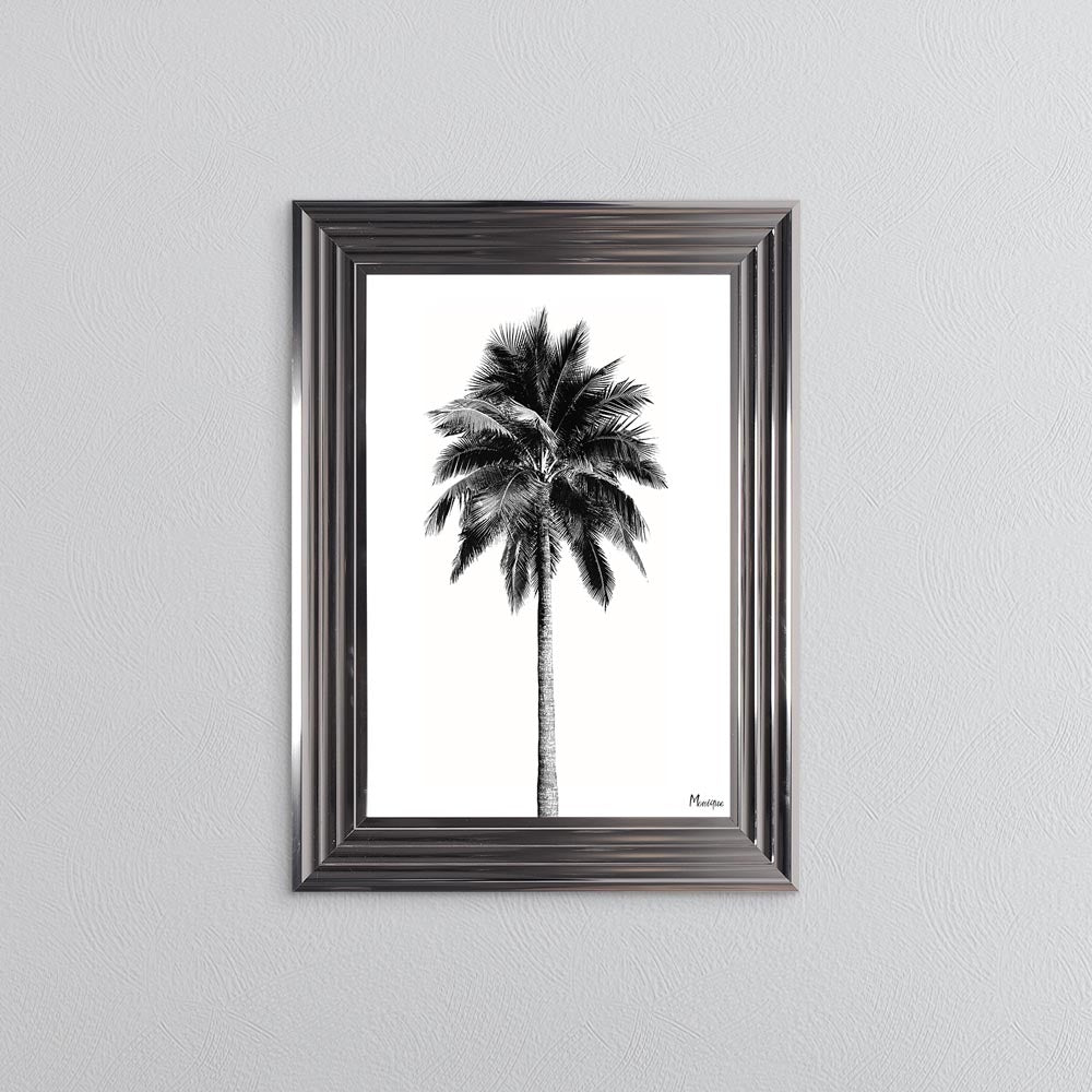 Black And White Palm Trees 1 Framed Wall Art