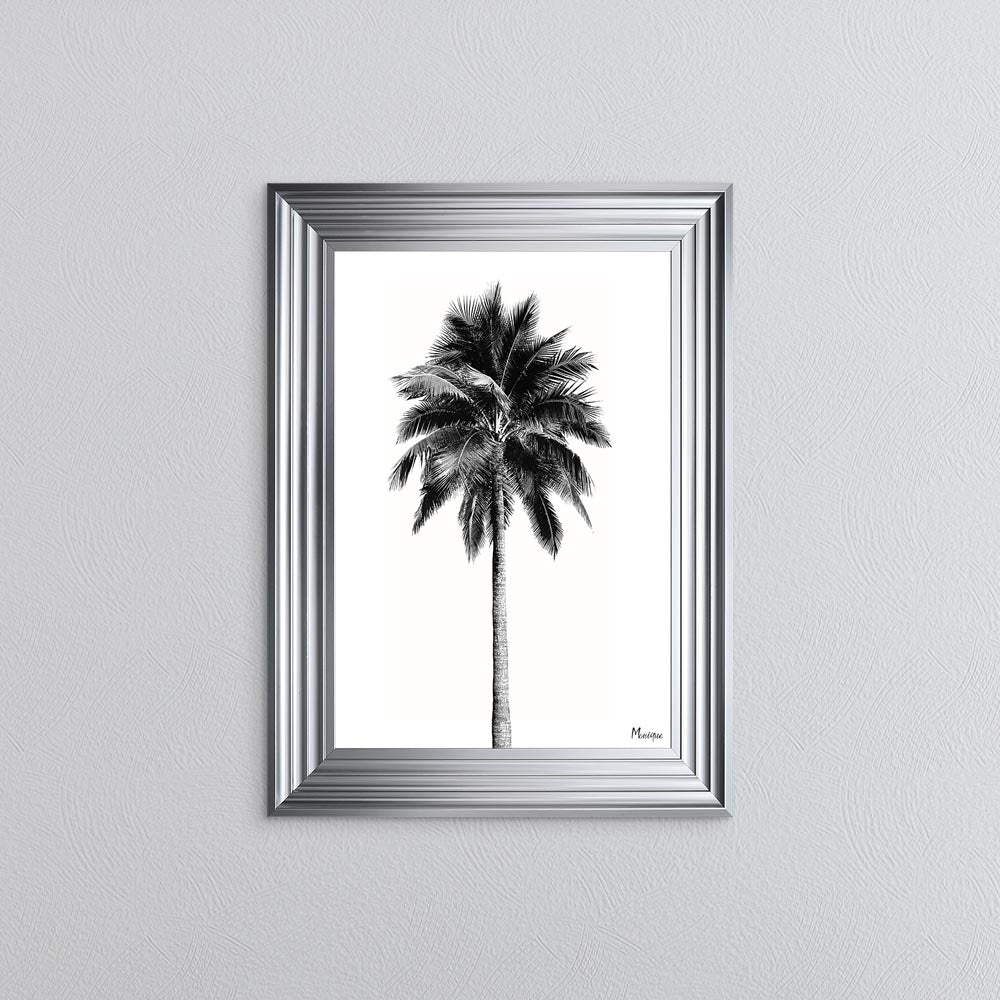 Black And White Palm Trees 1 Framed Wall Art
