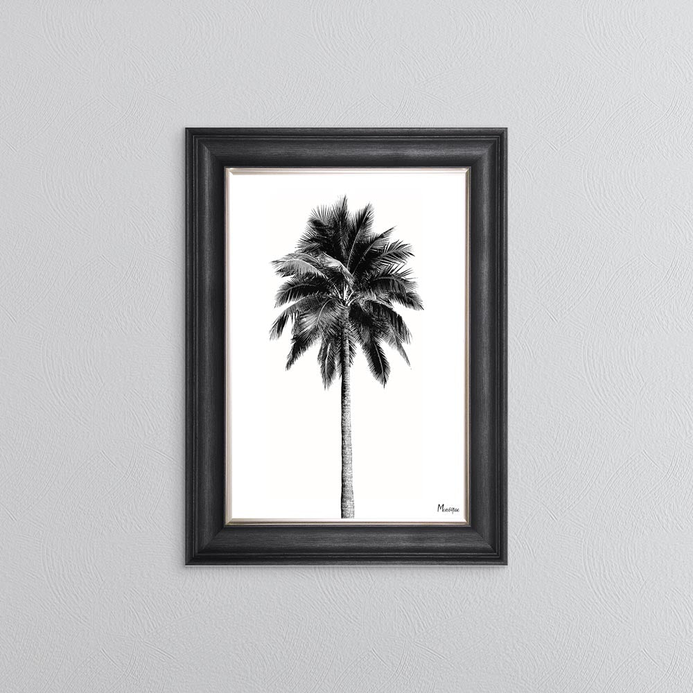 Black And White Palm Trees 1 Framed Wall Art