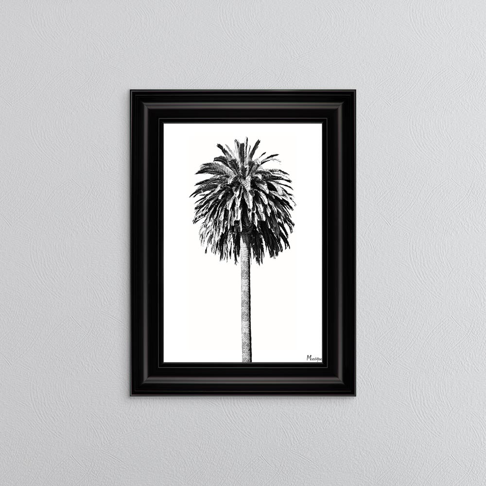 Black And White Palm Trees 2 Framed Wall Art