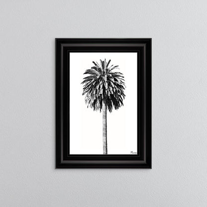 Black And White Palm Trees 2 Framed Wall Art