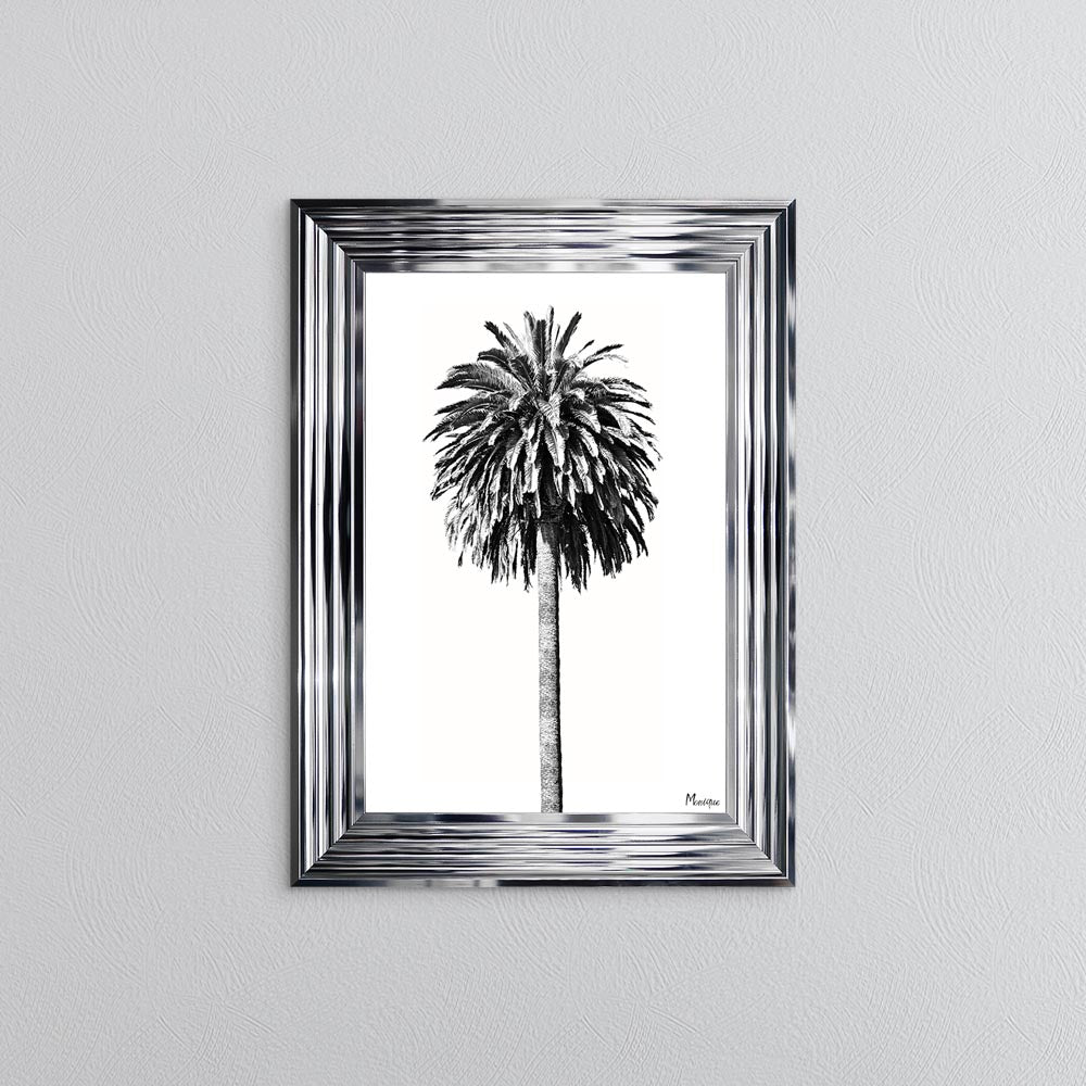 Black And White Palm Trees 2 Framed Wall Art