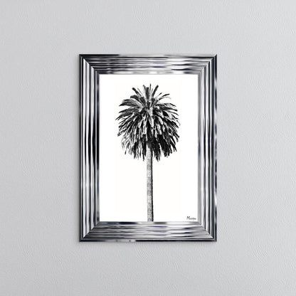 Black And White Palm Trees 2 Framed Wall Art