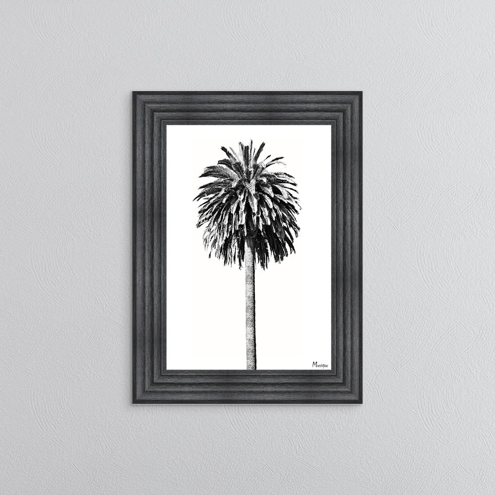 Black And White Palm Trees 2 Framed Wall Art