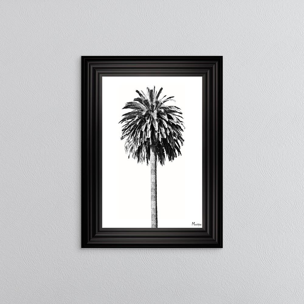 Black And White Palm Trees 2 Framed Wall Art