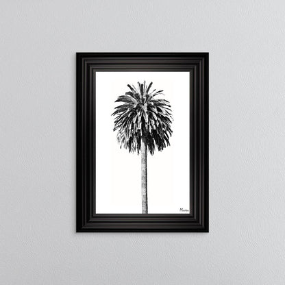Black And White Palm Trees 2 Framed Wall Art