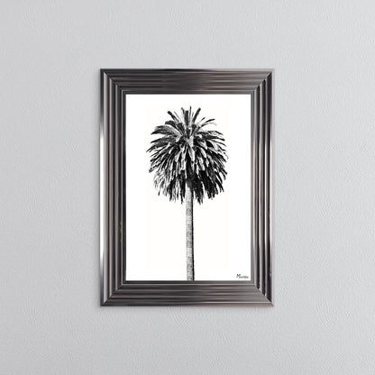 Black And White Palm Trees 2 Framed Wall Art