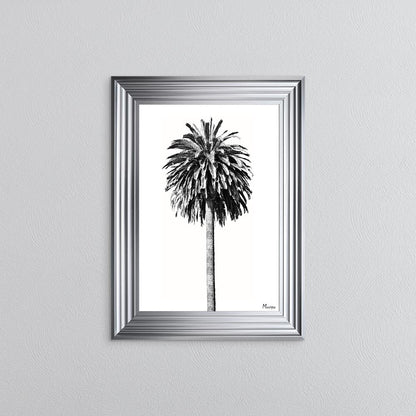 Black And White Palm Trees 2 Framed Wall Art