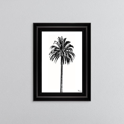 Black And White Palm Trees 3 Framed Wall Art
