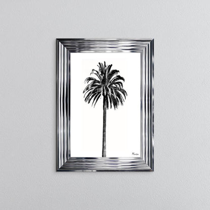 Black And White Palm Trees 3 Framed Wall Art