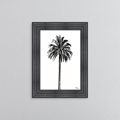 Black And White Palm Trees 3 Framed Wall Art