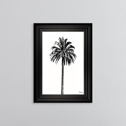 Black And White Palm Trees 3 Framed Wall Art