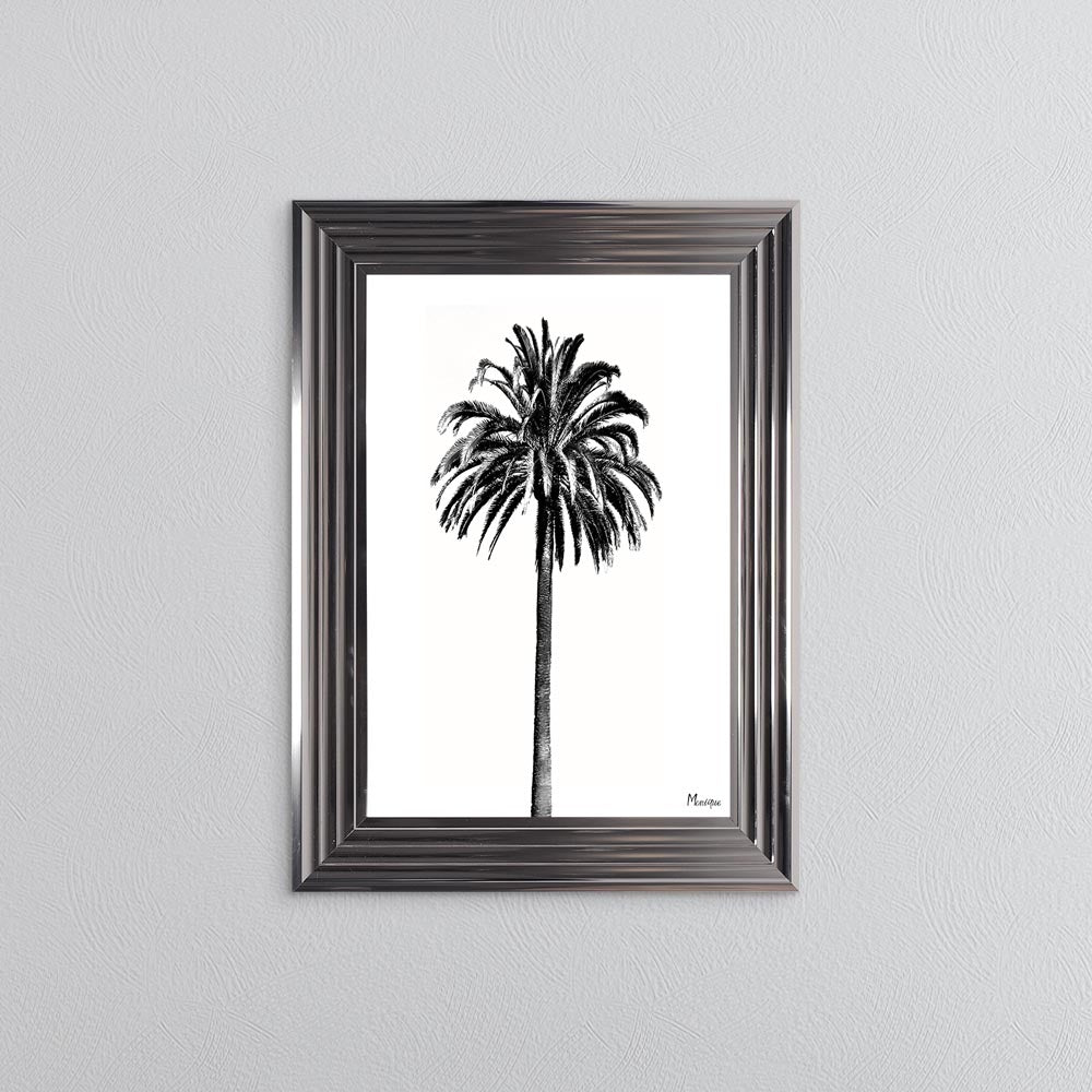 Black And White Palm Trees 3 Framed Wall Art