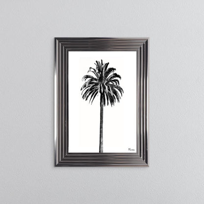 Black And White Palm Trees 3 Framed Wall Art