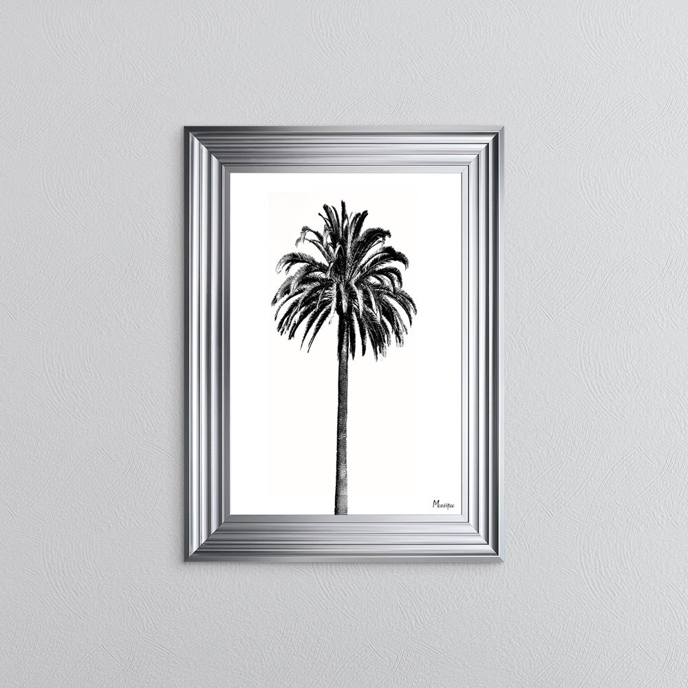 Black And White Palm Trees 3 Framed Wall Art