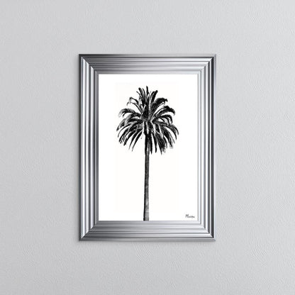 Black And White Palm Trees 3 Framed Wall Art