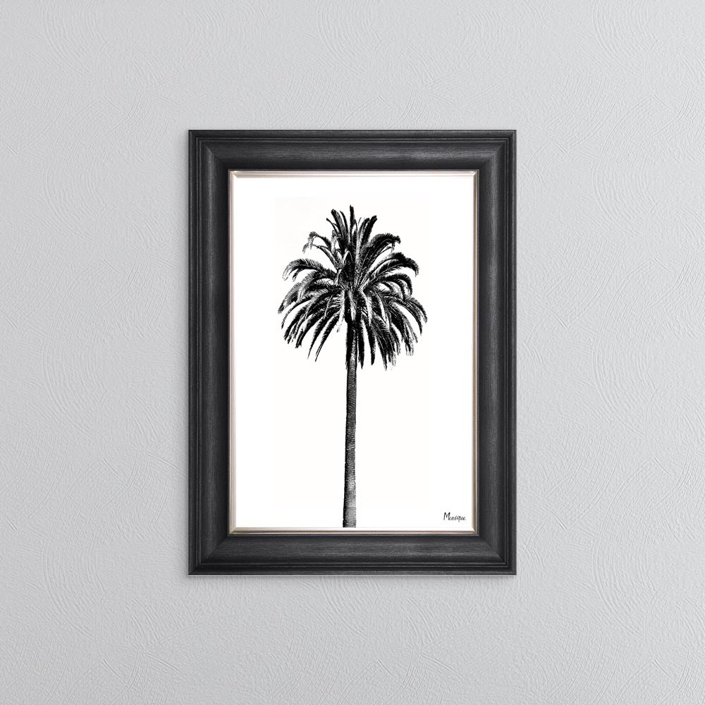 Black And White Palm Trees 3 Framed Wall Art