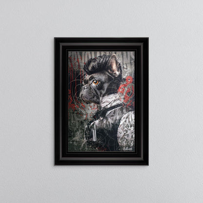 Frenchie Barber Framed Wall Art