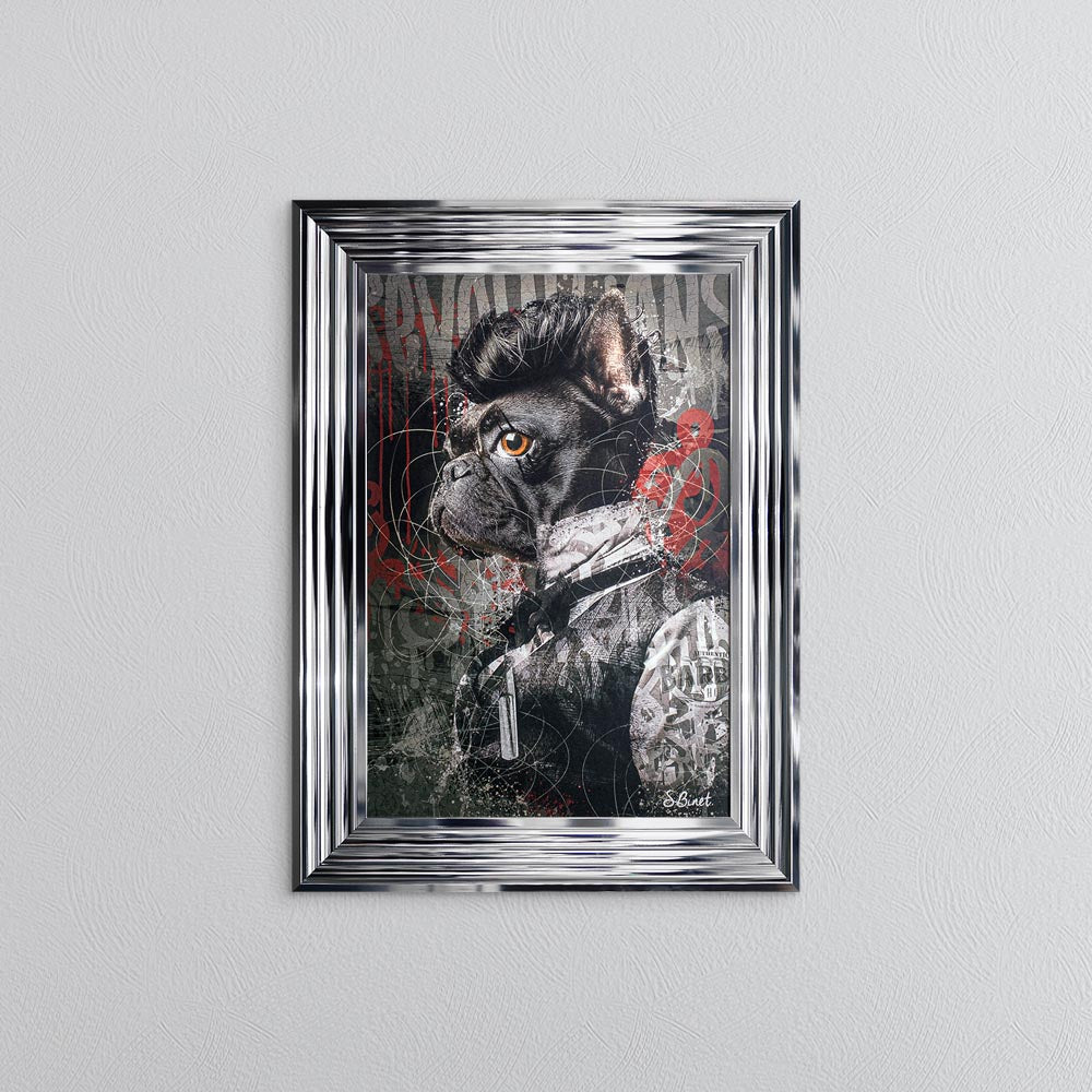 Frenchie Barber Framed Wall Art