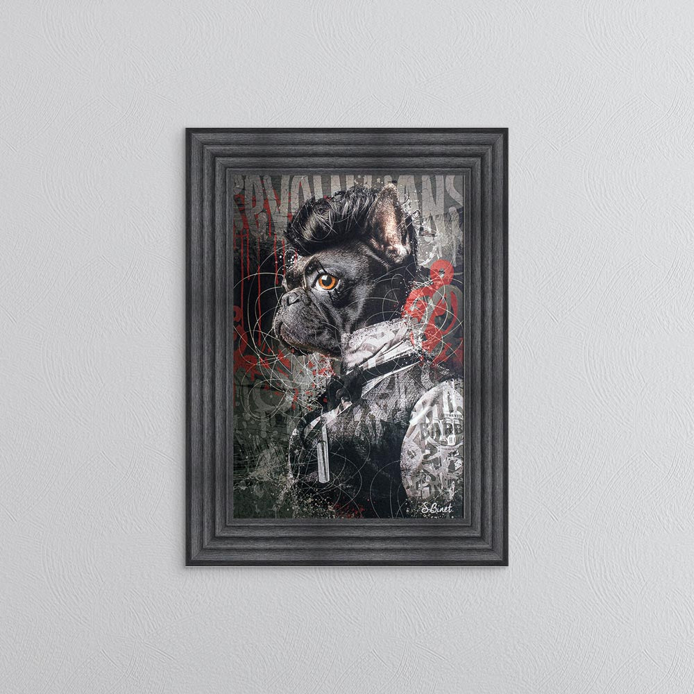 Frenchie Barber Framed Wall Art