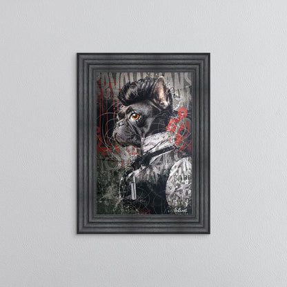 Frenchie Barber Framed Wall Art