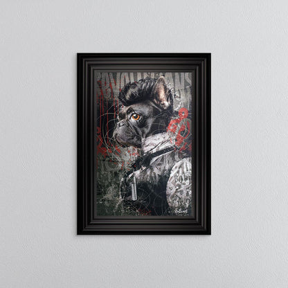 Frenchie Barber Framed Wall Art