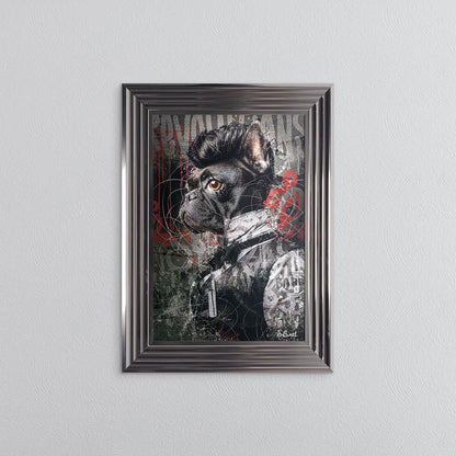 Frenchie Barber Framed Wall Art