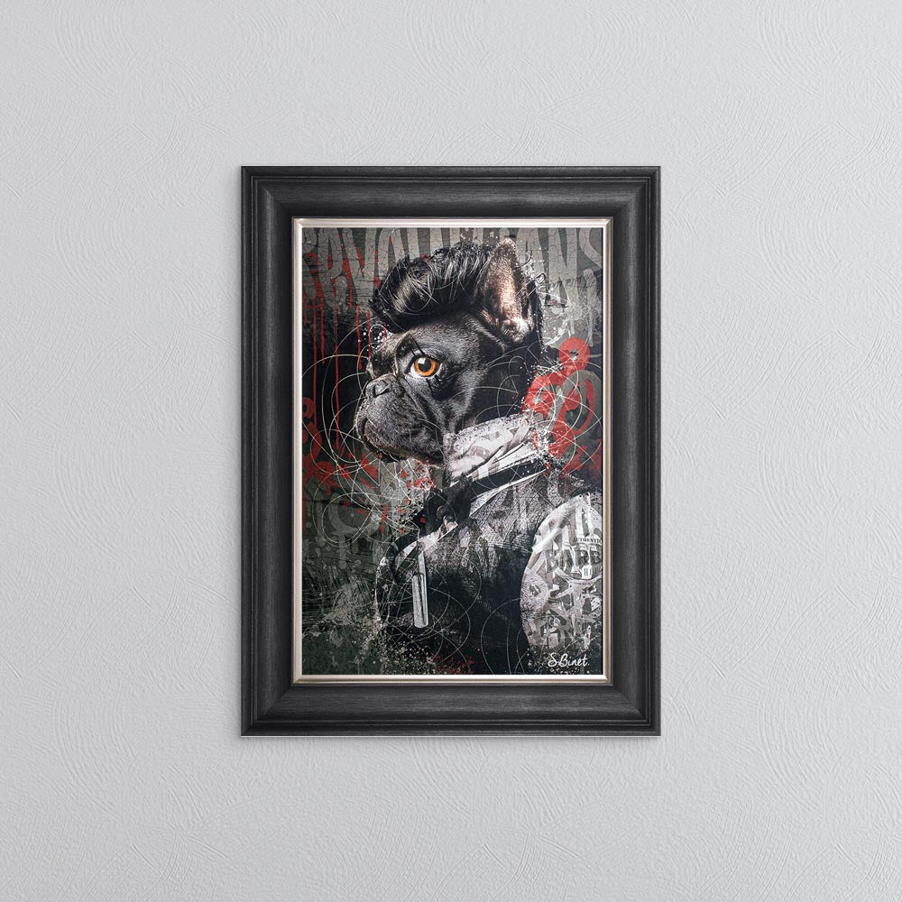 Frenchie Barber Framed Wall Art