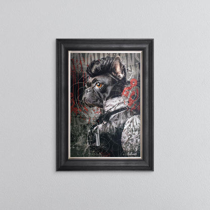 Frenchie Barber Framed Wall Art