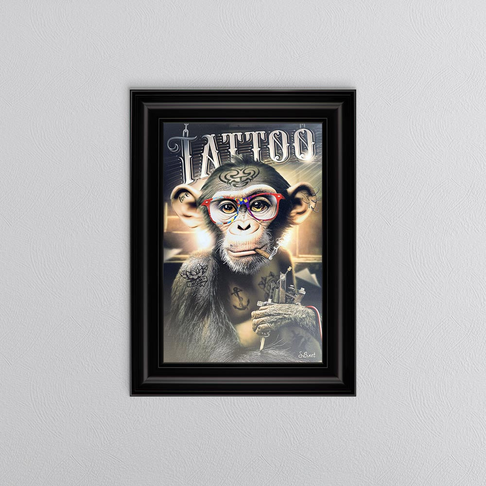 Tattoo Monkey Framed Wall Art