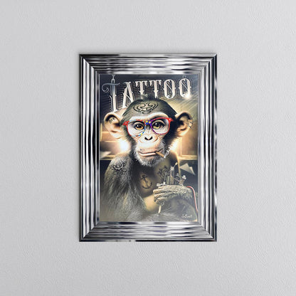 Tattoo Monkey Framed Wall Art