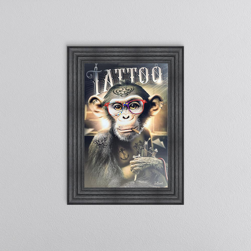 Tattoo Monkey Framed Wall Art