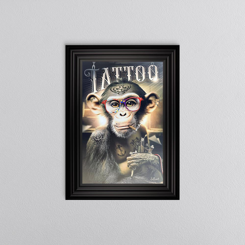 Tattoo Monkey Framed Wall Art