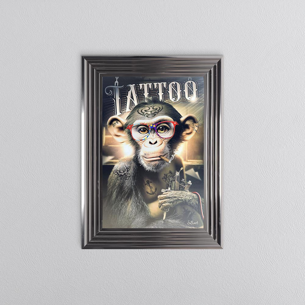 Tattoo Monkey Framed Wall Art