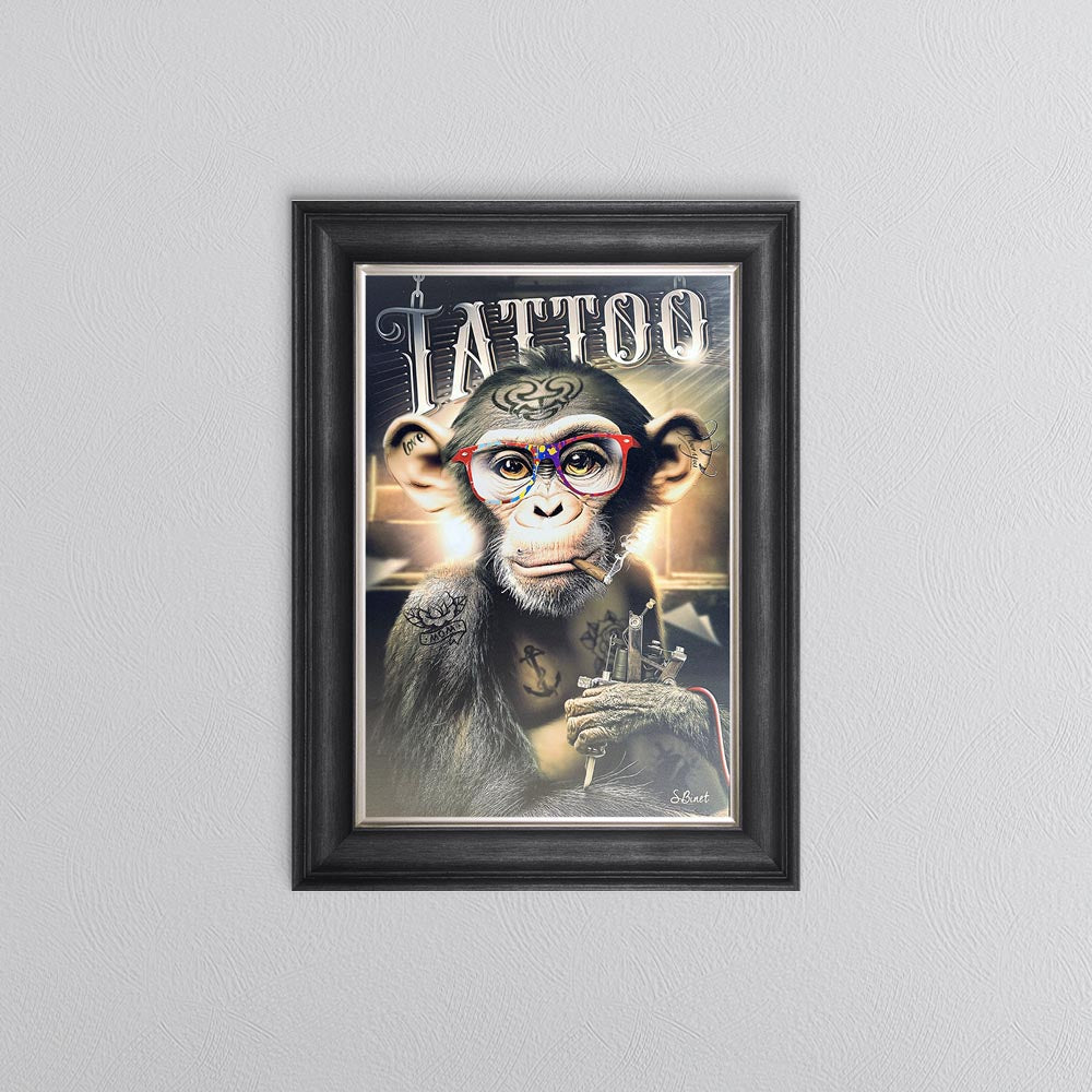 Tattoo Monkey Framed Wall Art